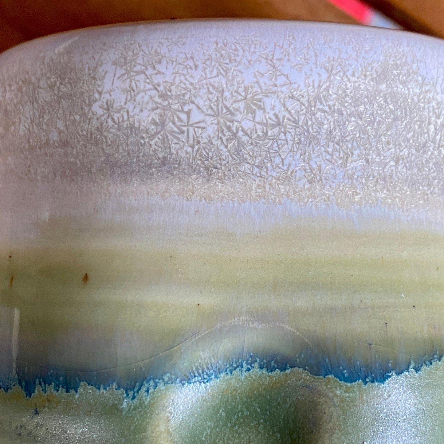 8oz Dimpled Mug/Tumbler - Snowfall/Green Tea