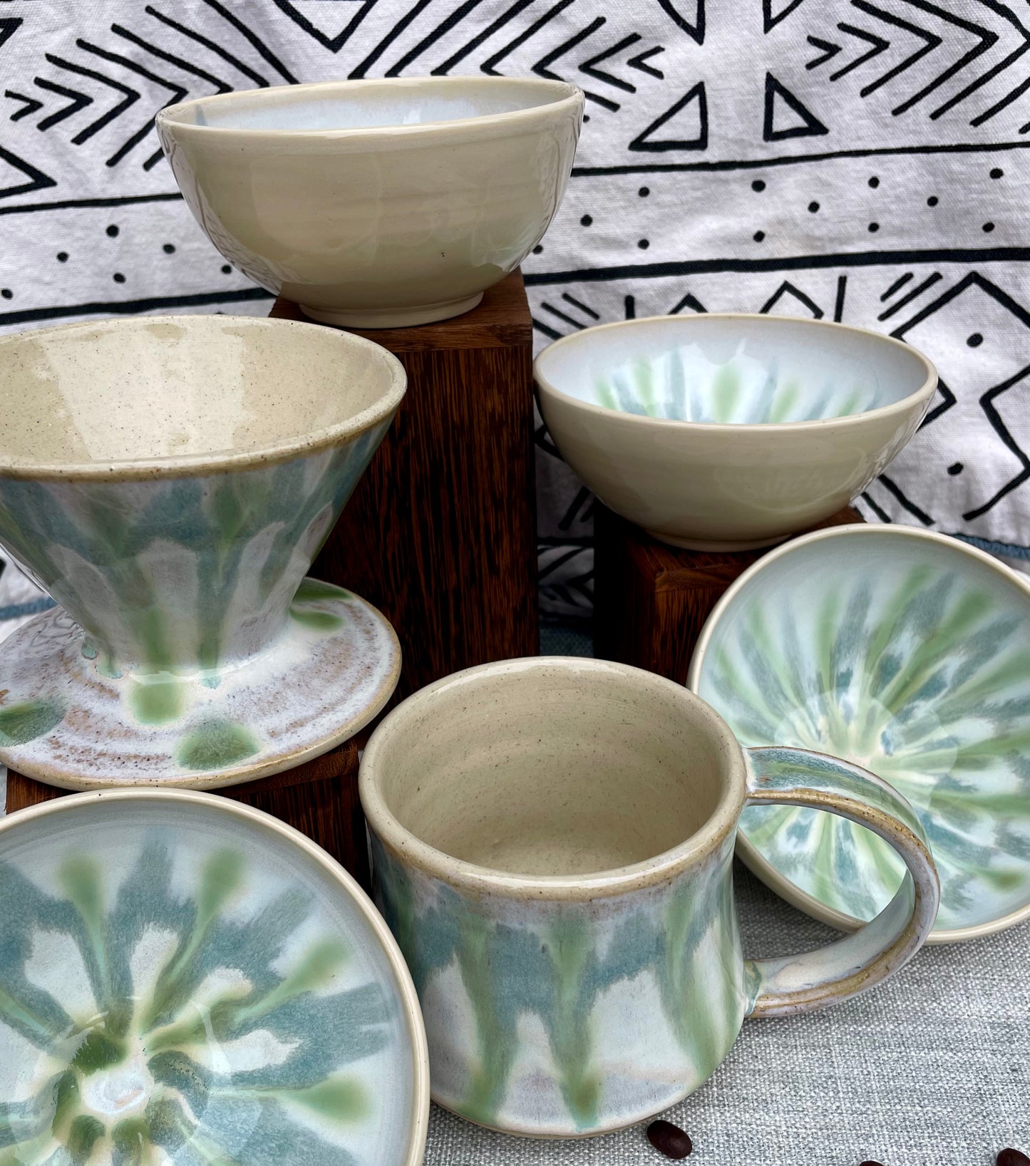 Treat Bowls (4-piece set) - Sea Green Flux
