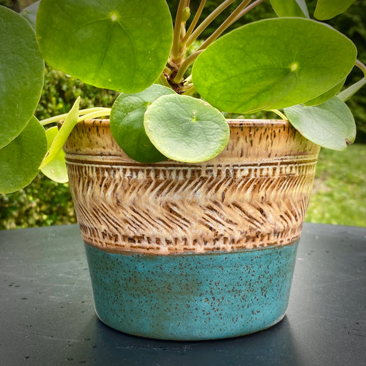 Textured Planter - sand and sea