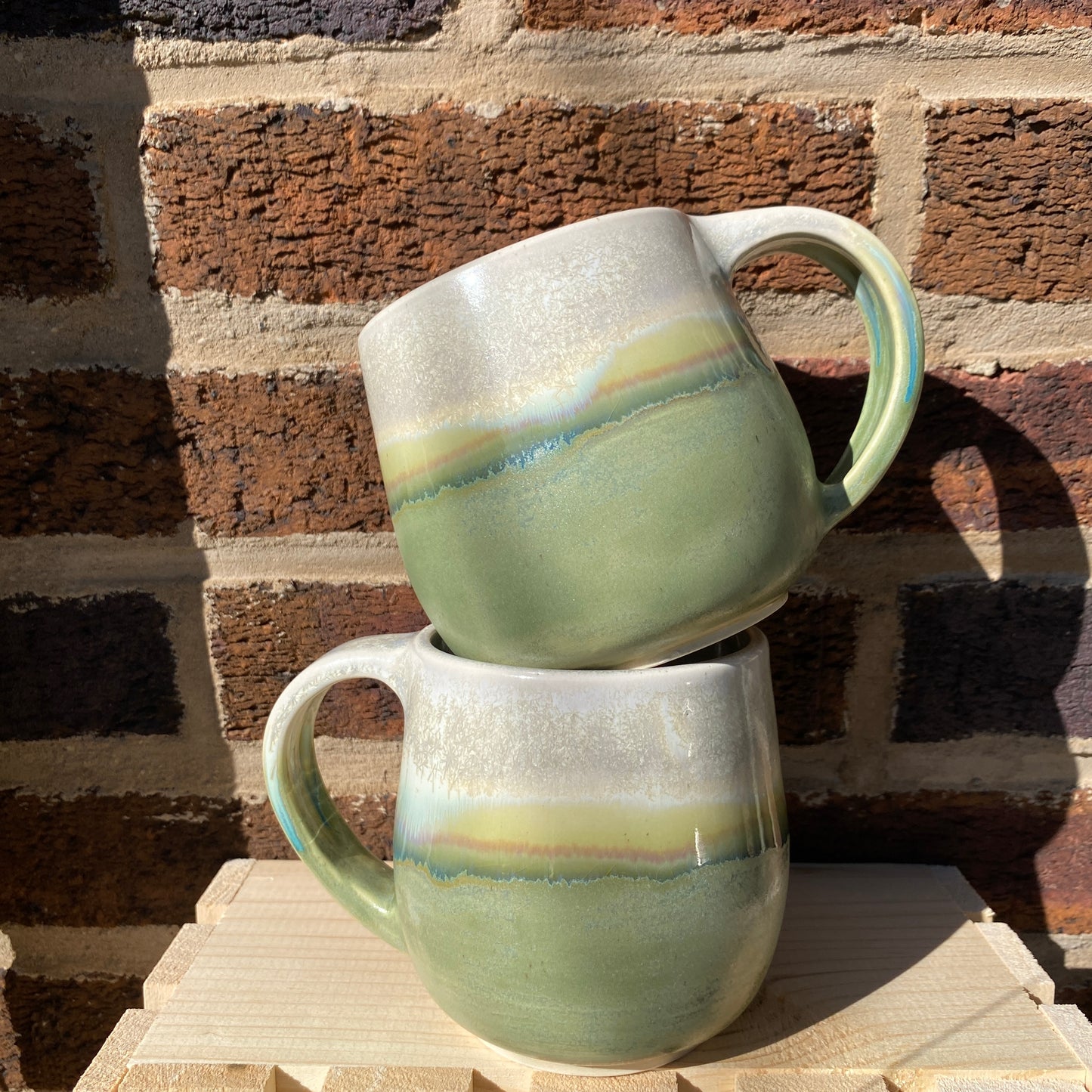 12oz Mug - Snowfall/Green Tea
