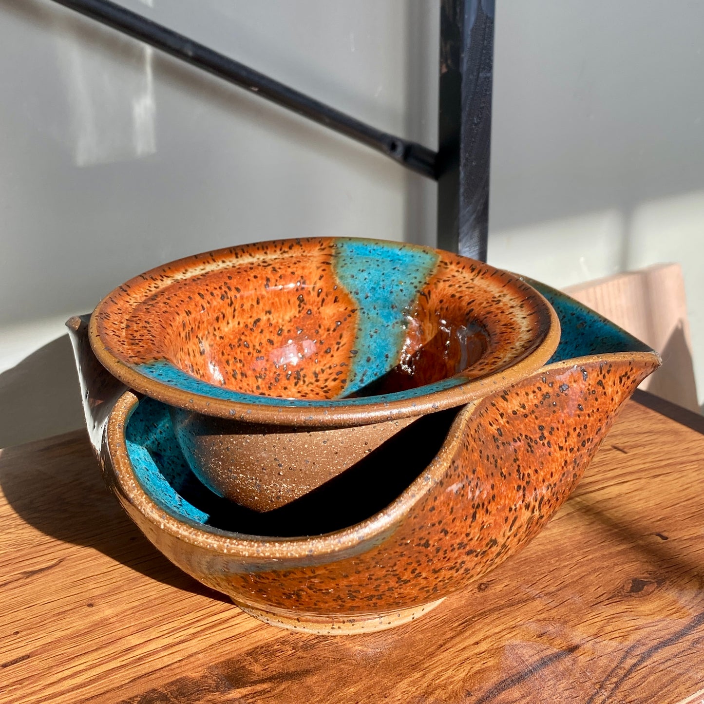 Pistachio Dish - Teal & Sienna