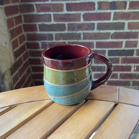 Striped mug - Red