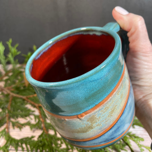 SECONDS: 10oz Mug - Tourmaline Striped