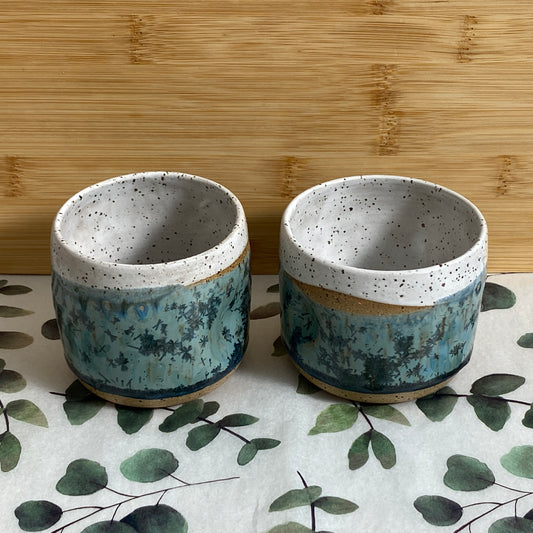 SECONDS: Pair of Dimpled Mugs/Tumblers