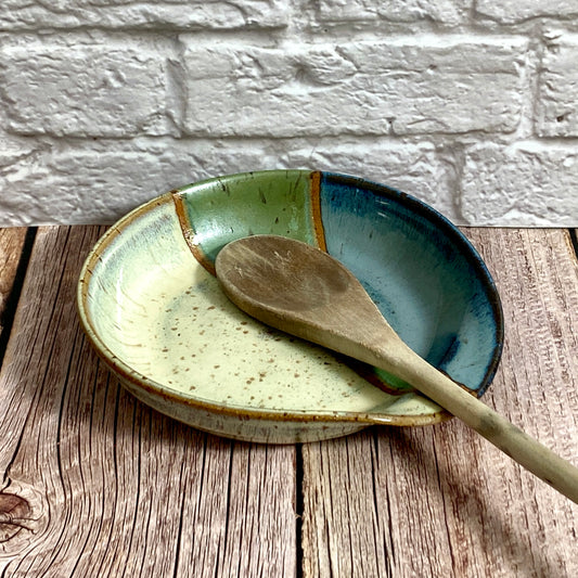 Spoon Rest - Green Tea Stripe