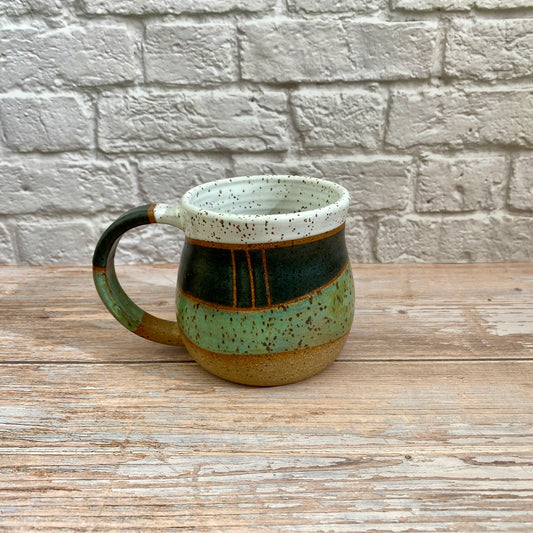 10oz Mug - White/Gray/Green