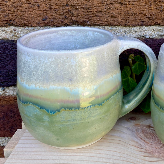 12oz Mug - Snowfall/Green Tea