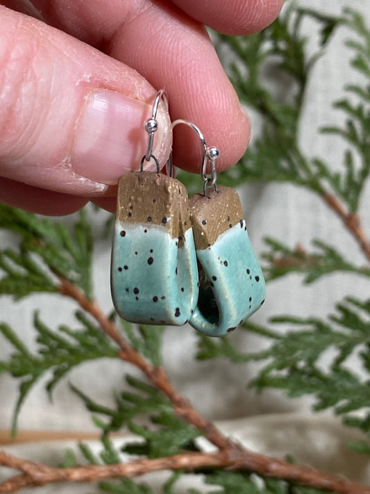 Looped earrings - mint