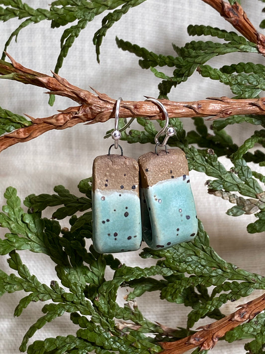 Looped earrings - mint