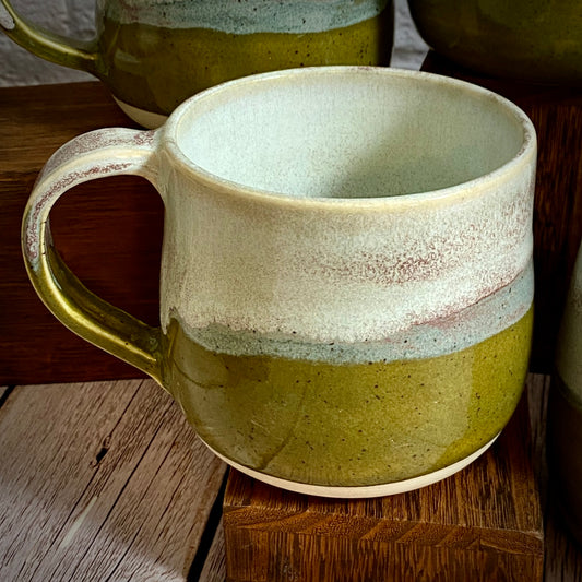 12oz Mug - avocado green/lavendar mist