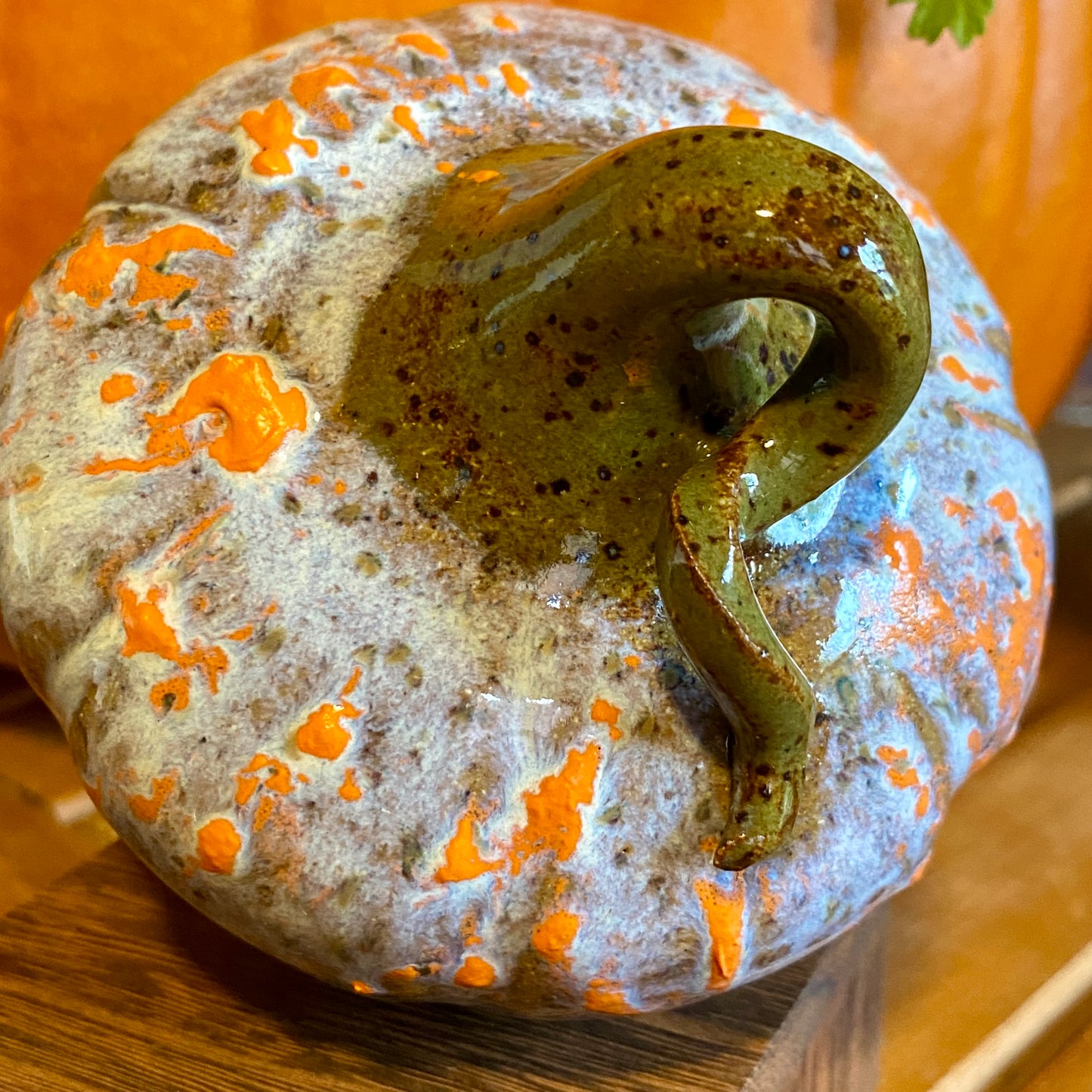 Decorative Gourd - pop of orange